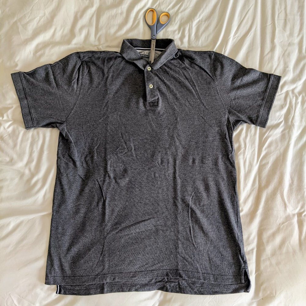 👕Basic Editions Gray Cotton Polo (Size L) 👕
